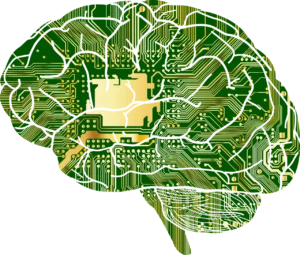 Brain made of AI tech circuits